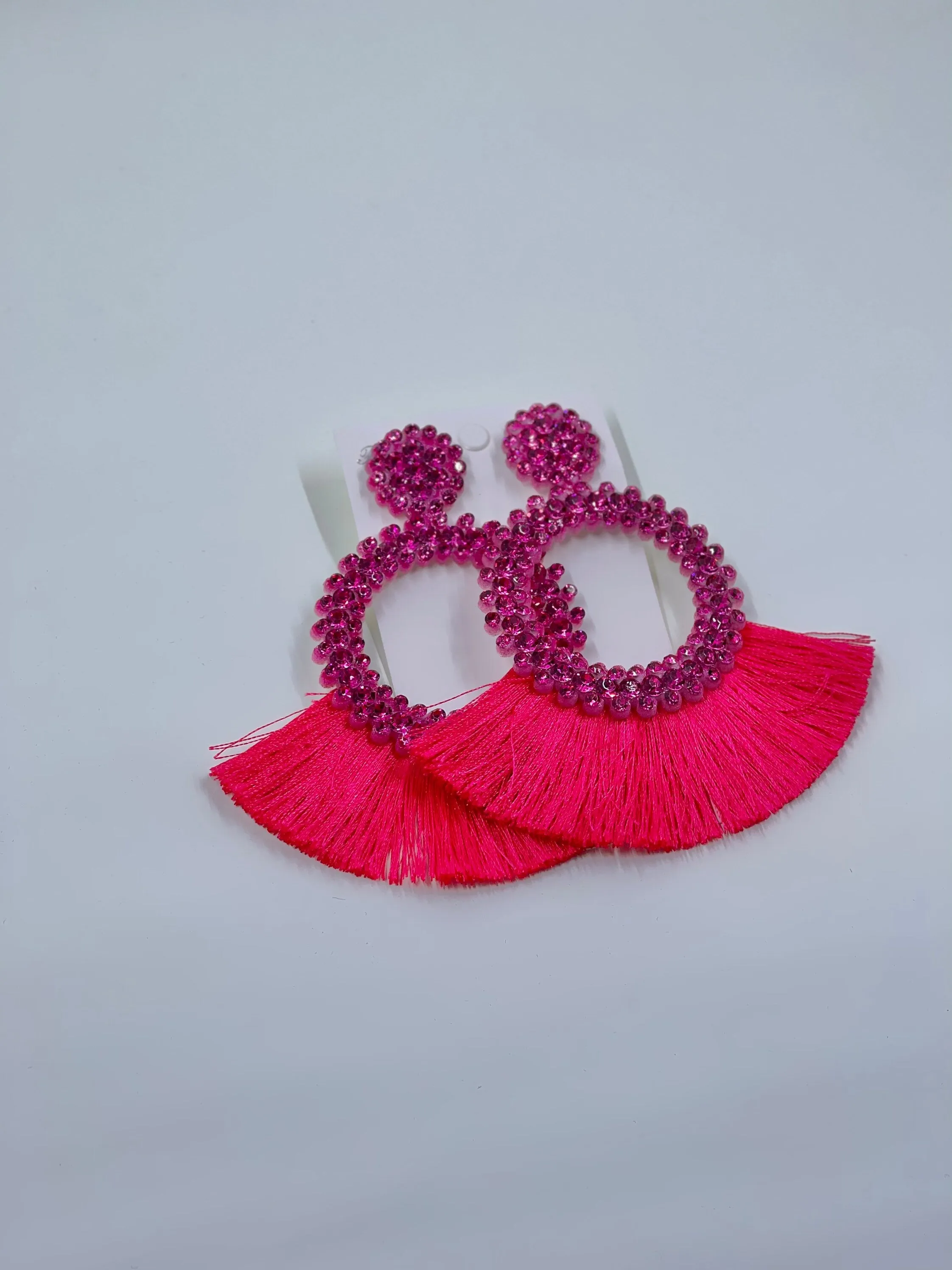 Rhinestone Fringe Earrings