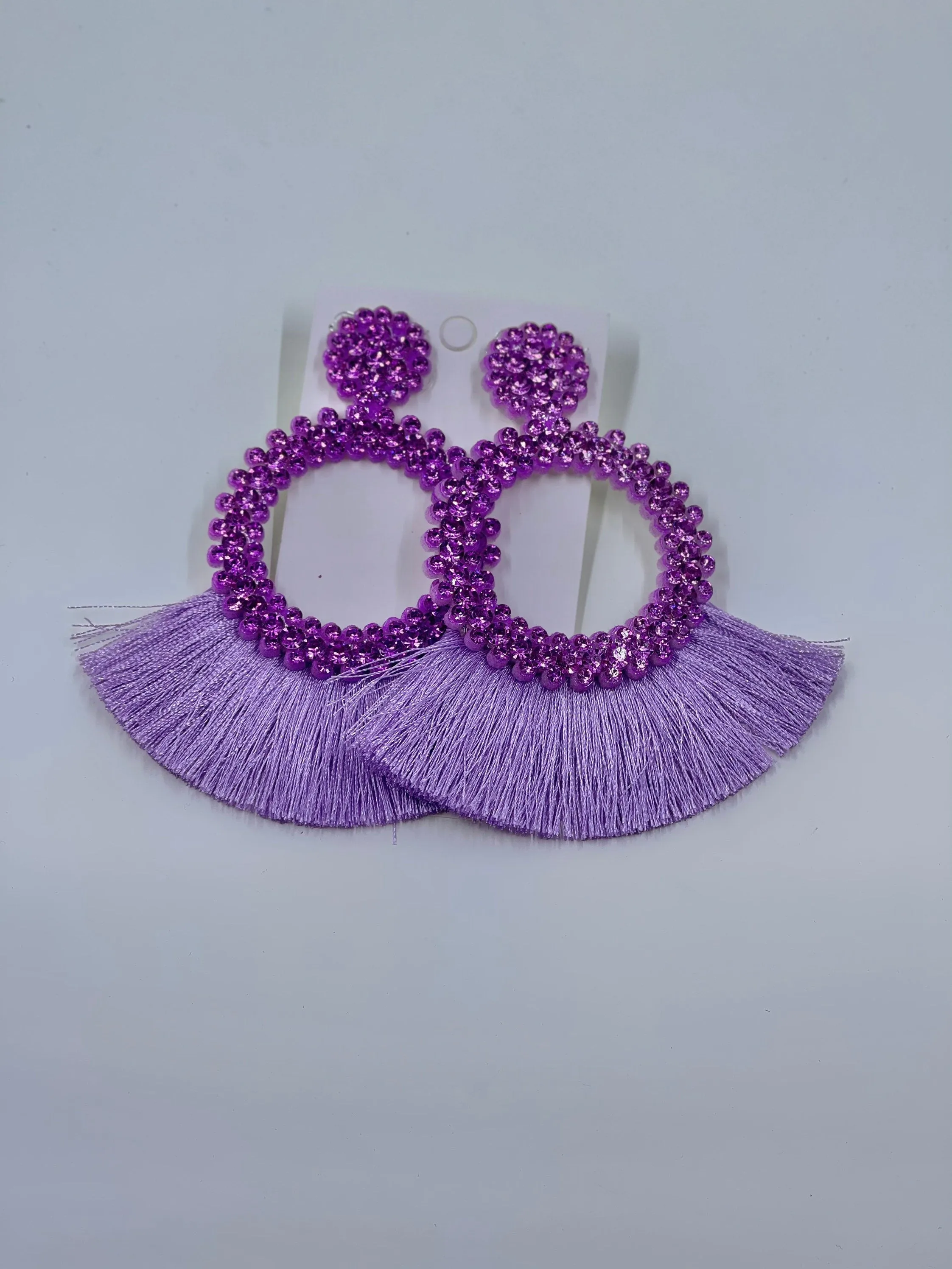 Rhinestone Fringe Earrings