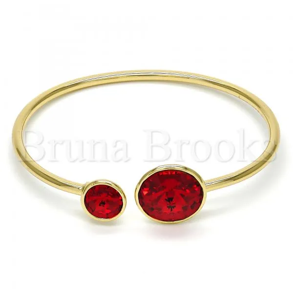 Rhodium Plated Individual Bangle, with Swarovski Crystals, Rhodium Tone