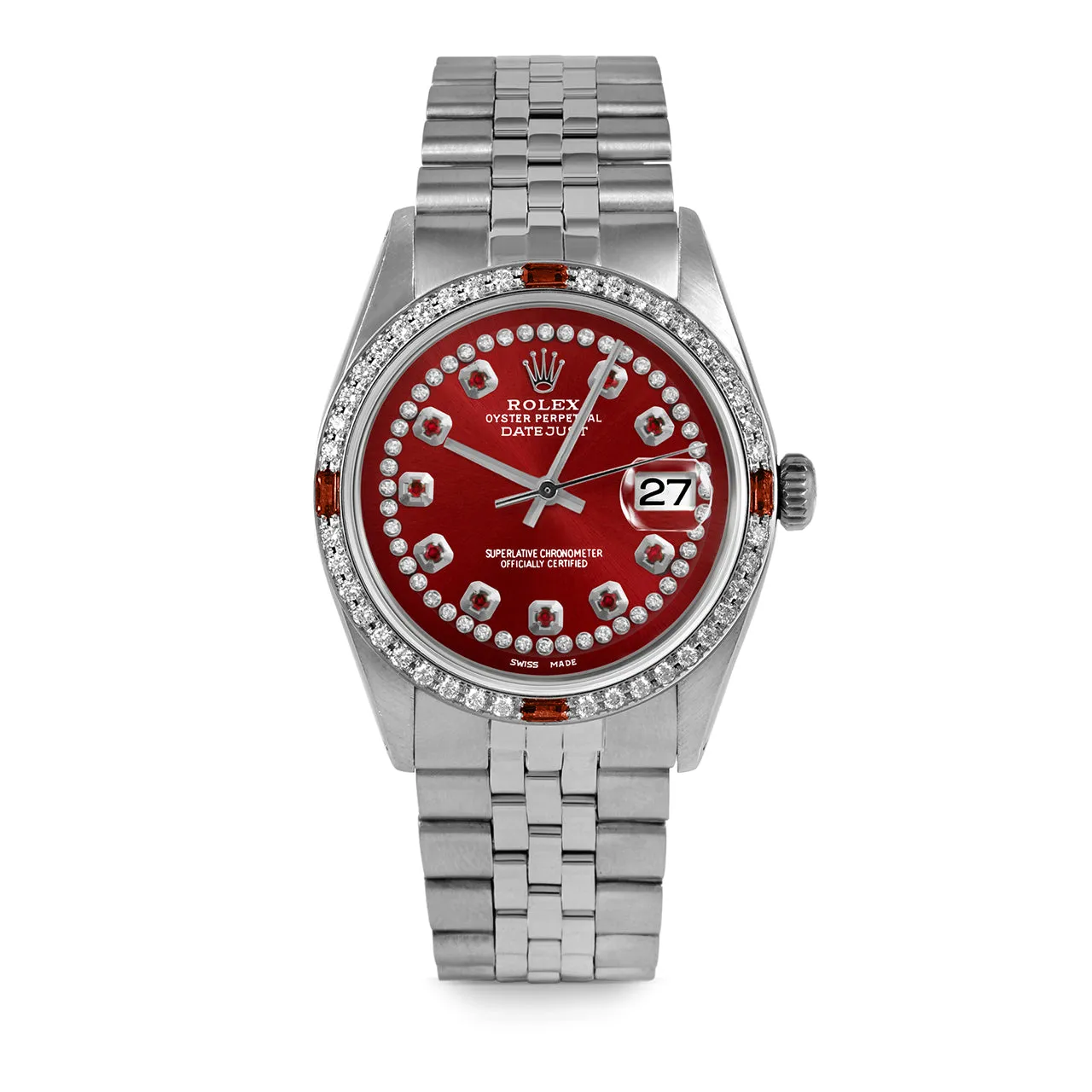 Rolex Datejust 36mm | 1601-SS-RED-STRR-4RBY-JBL