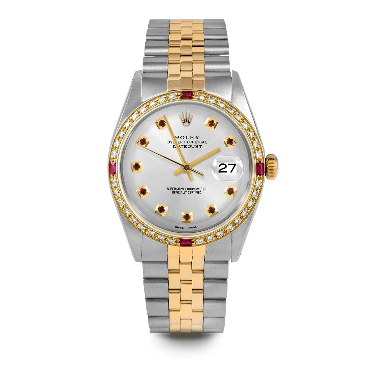 Rolex Datejust 36mm | 1601-TT-SLV-RBY-AM-4RBY-JBL