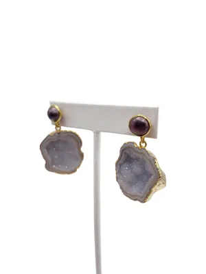 Rough Cut Druzy Earrings