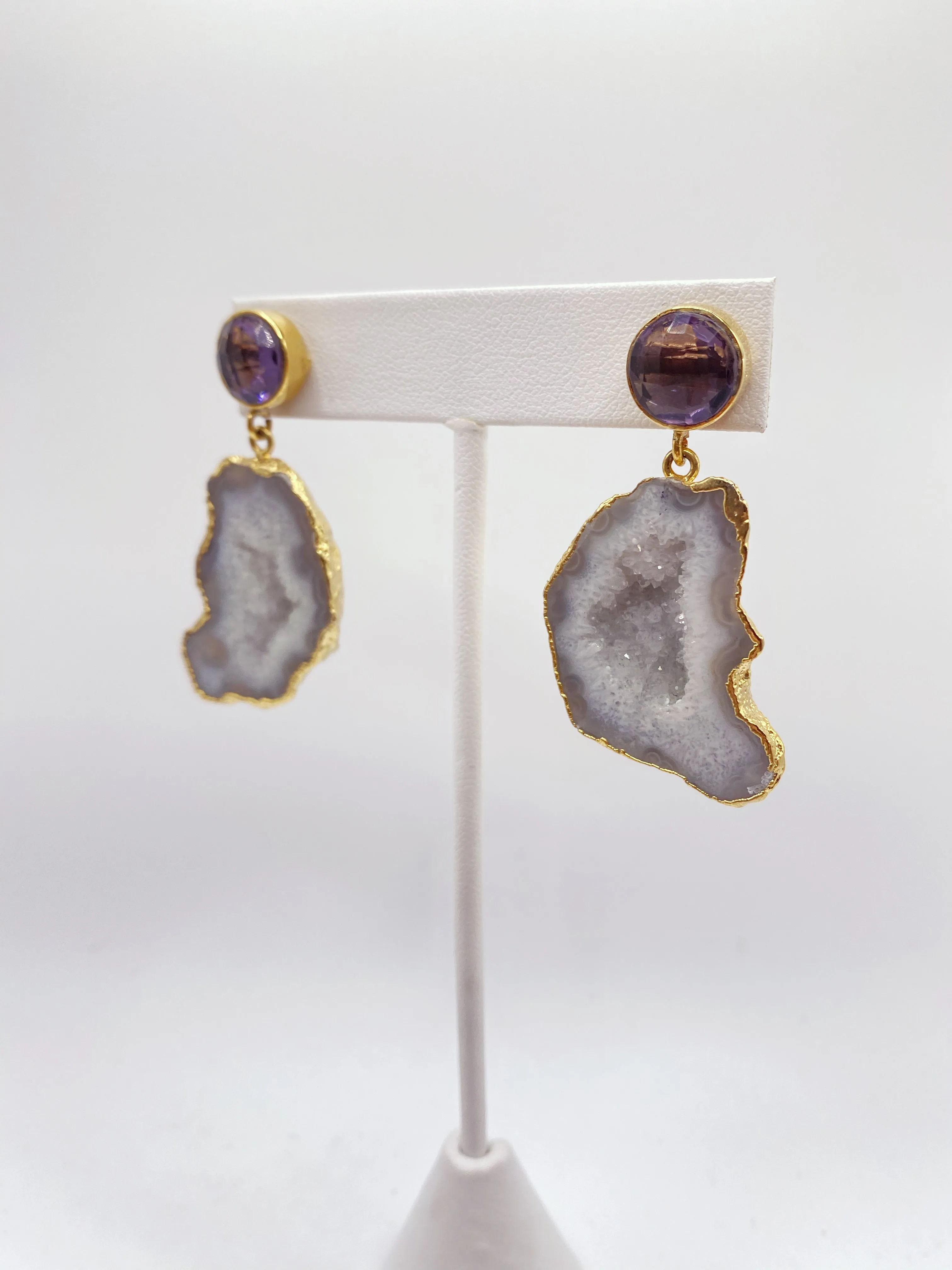 Rough Cut Druzy Earrings