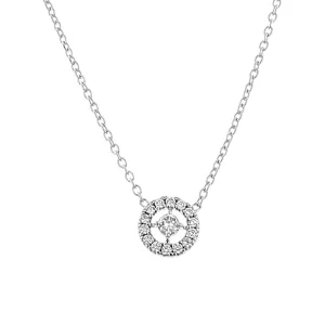 Round Halo Necklace