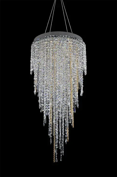 Rylight Waterfalls Flush Mount/Suspension Crystal Tassel Chandelier