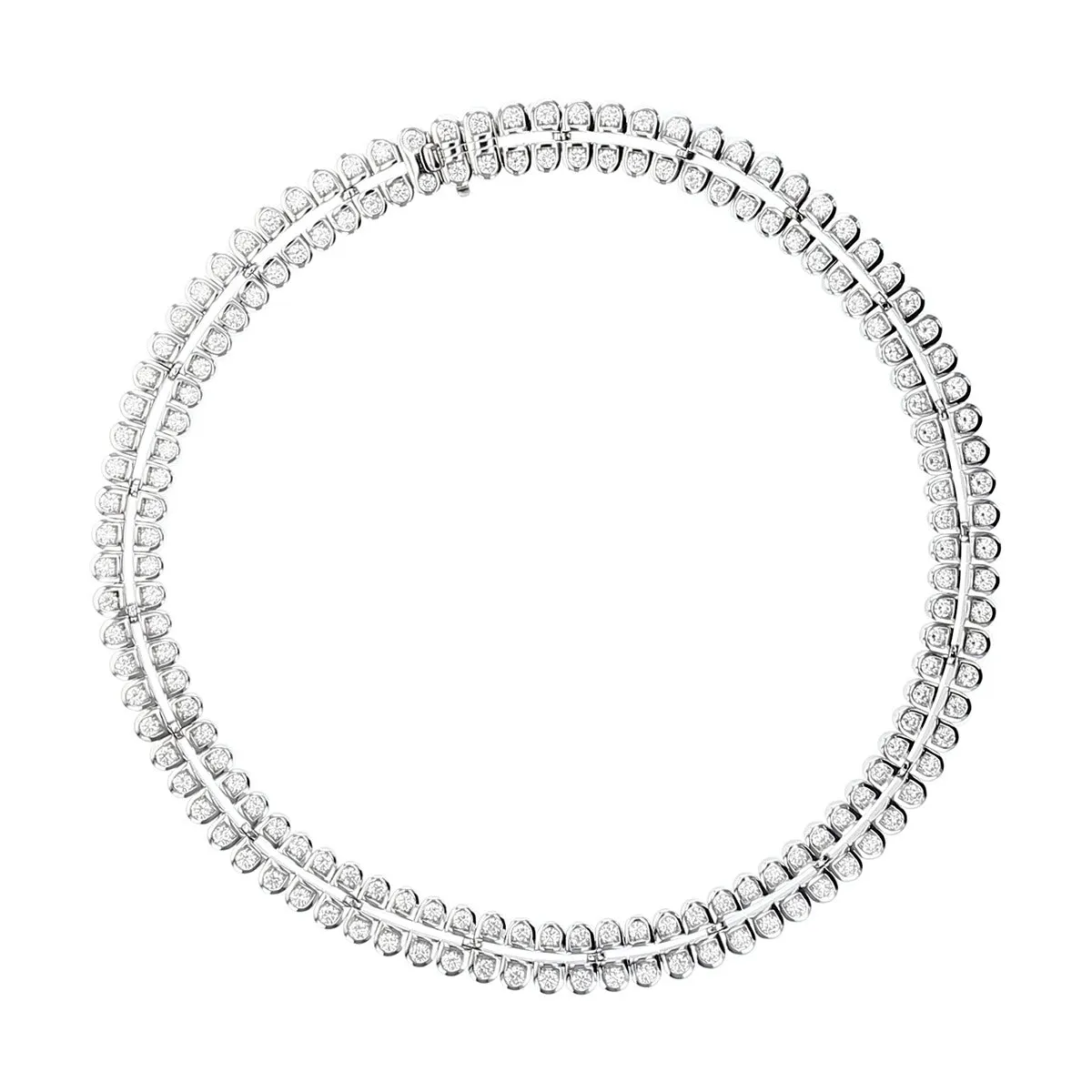 Scallop Artisan Pave 14-Inch Necklace