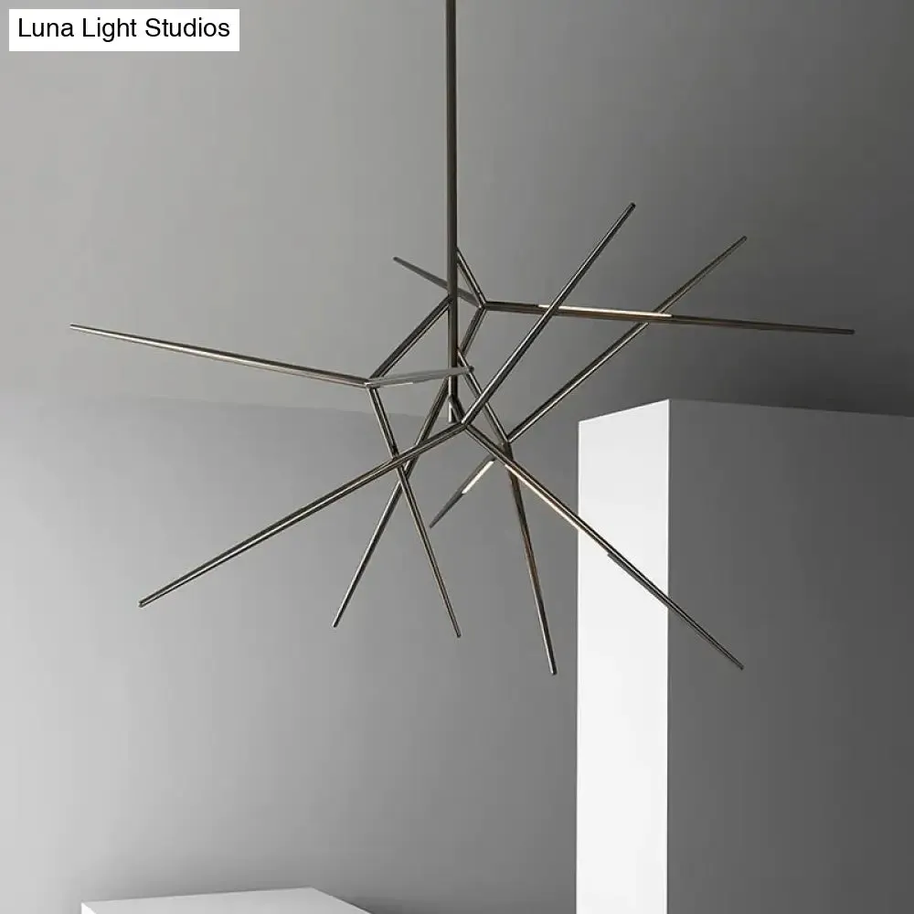 Sedona - Minimalist LED Pearl black/Copper color Iron Chandelier