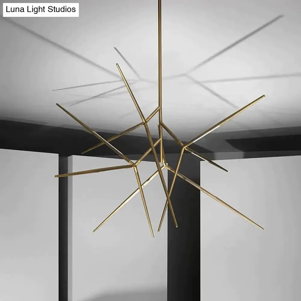 Sedona - Minimalist LED Pearl black/Copper color Iron Chandelier