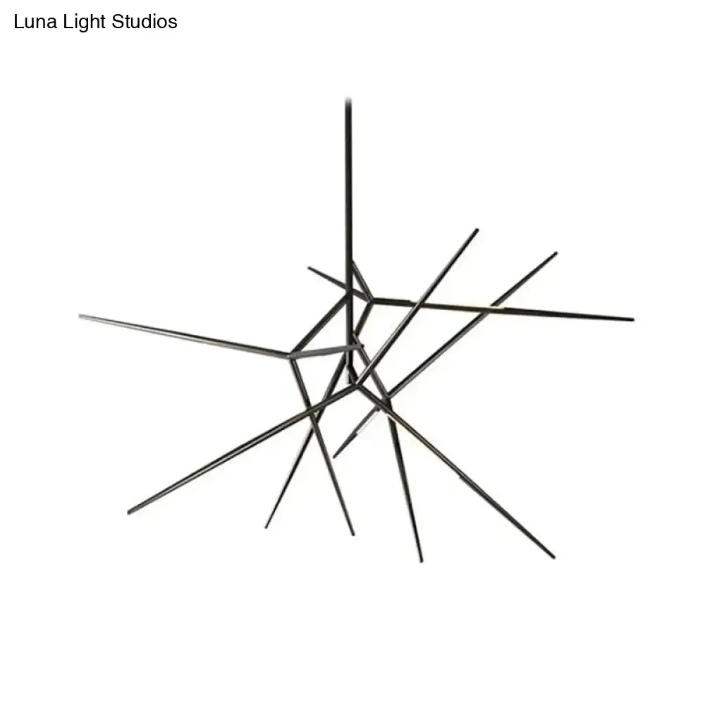 Sedona - Minimalist LED Pearl black/Copper color Iron Chandelier
