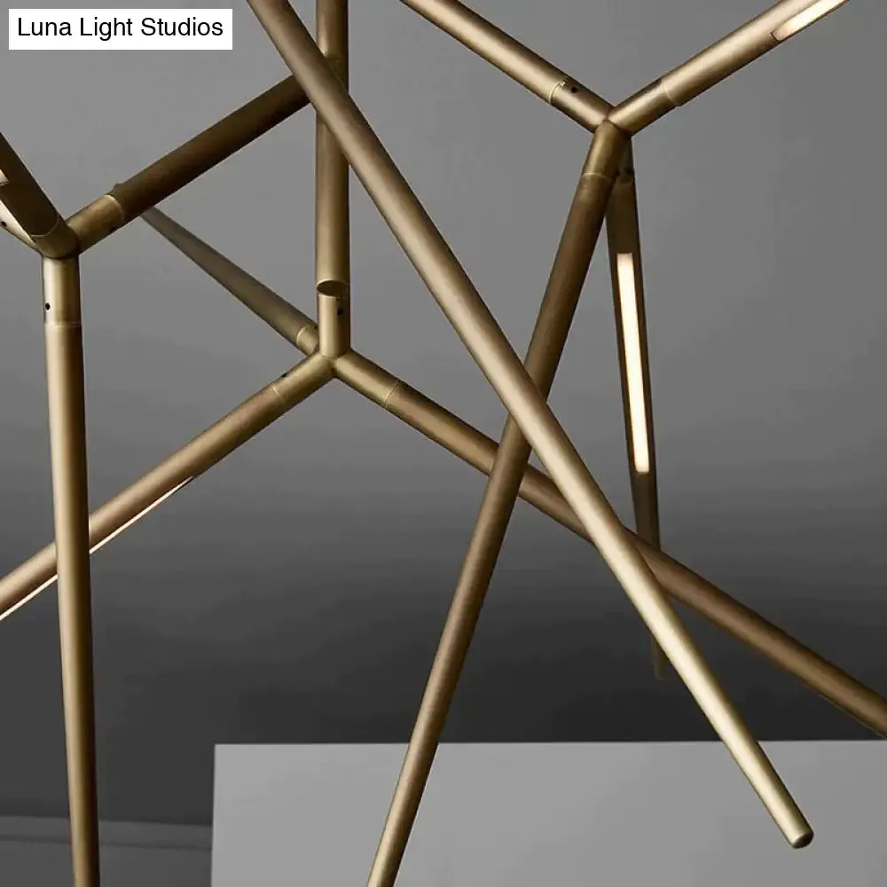 Sedona - Minimalist LED Pearl black/Copper color Iron Chandelier