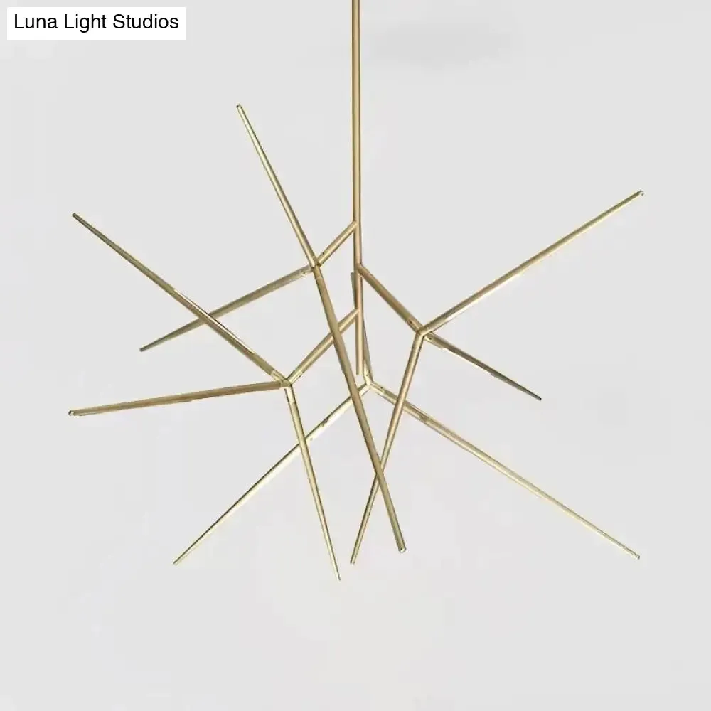 Sedona - Minimalist LED Pearl black/Copper color Iron Chandelier