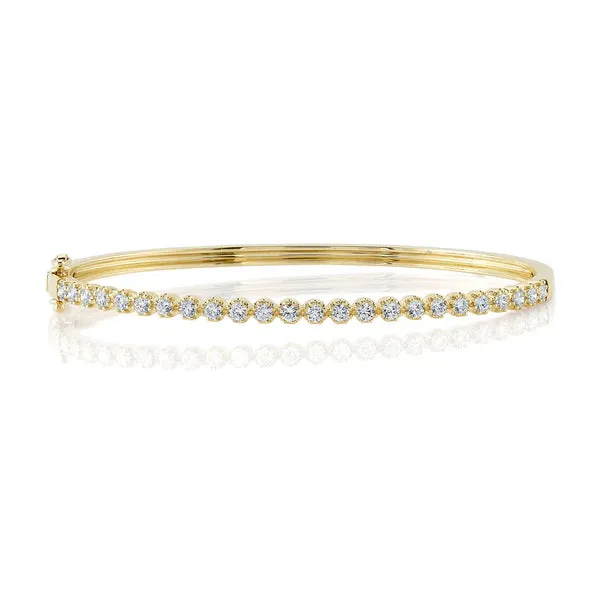 Shy Creation Diamond Crown Setting Bangle Bracelet
