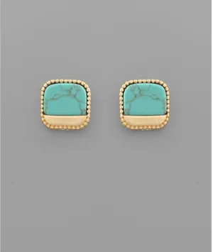 Sierra Stone Studs Turquoise