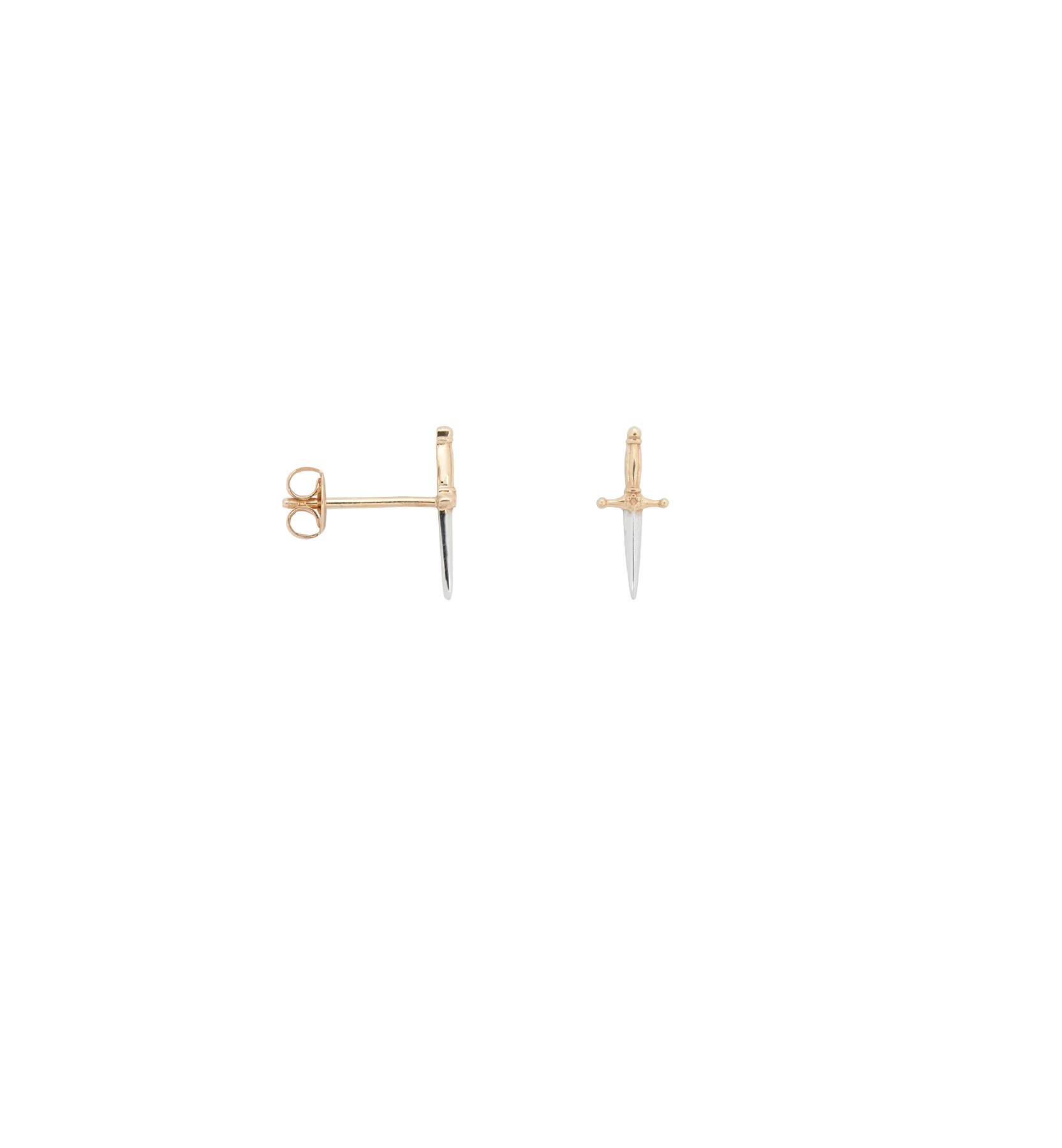 Single Magical Dagger Stud Earring 14K
