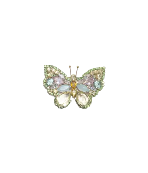Small Butterfly in Peridot / Aqua / Jonquil