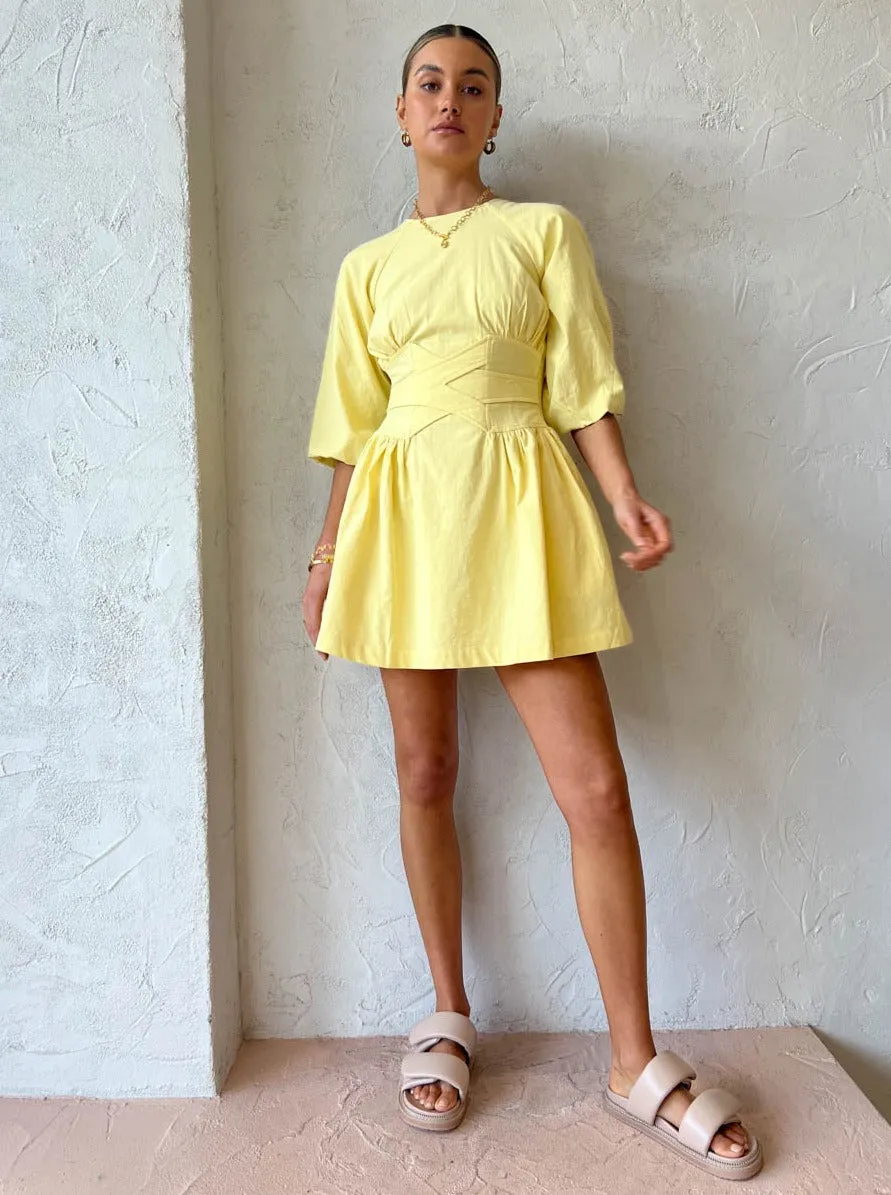 Sovere Protect Mini Dress in Daffodil