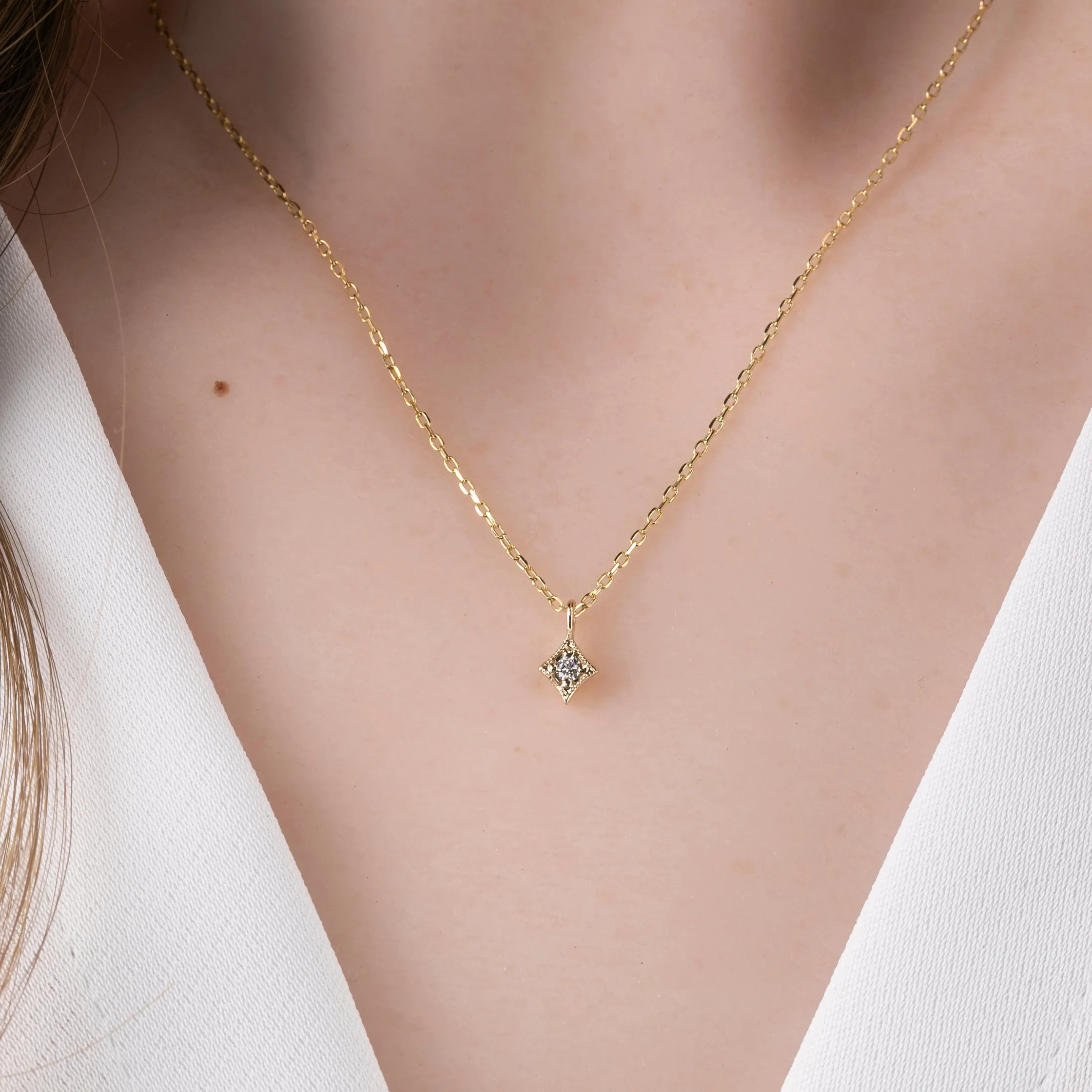 Star Necklace 2.0mm White Diamond