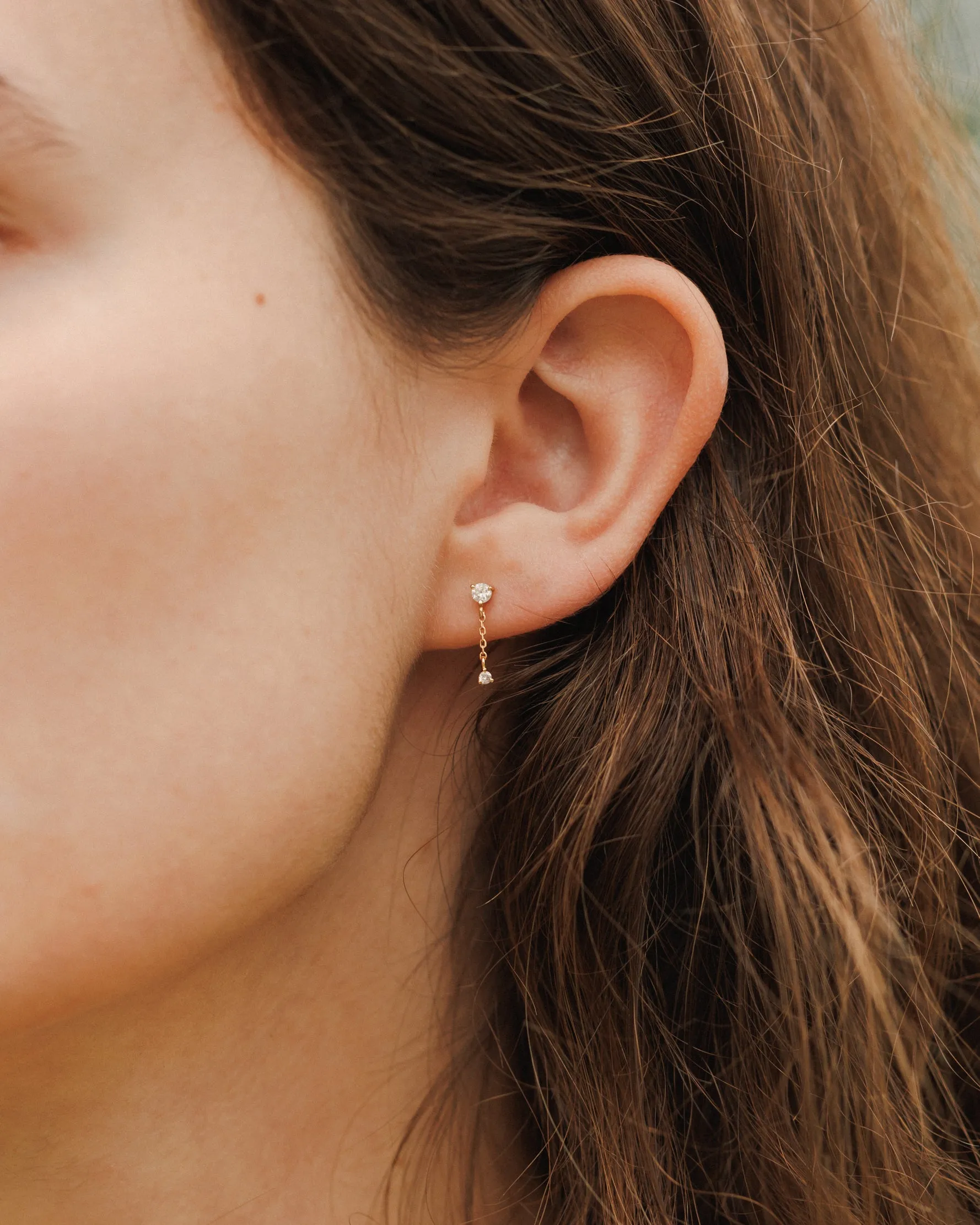 Starfall White Sapphire Earrings