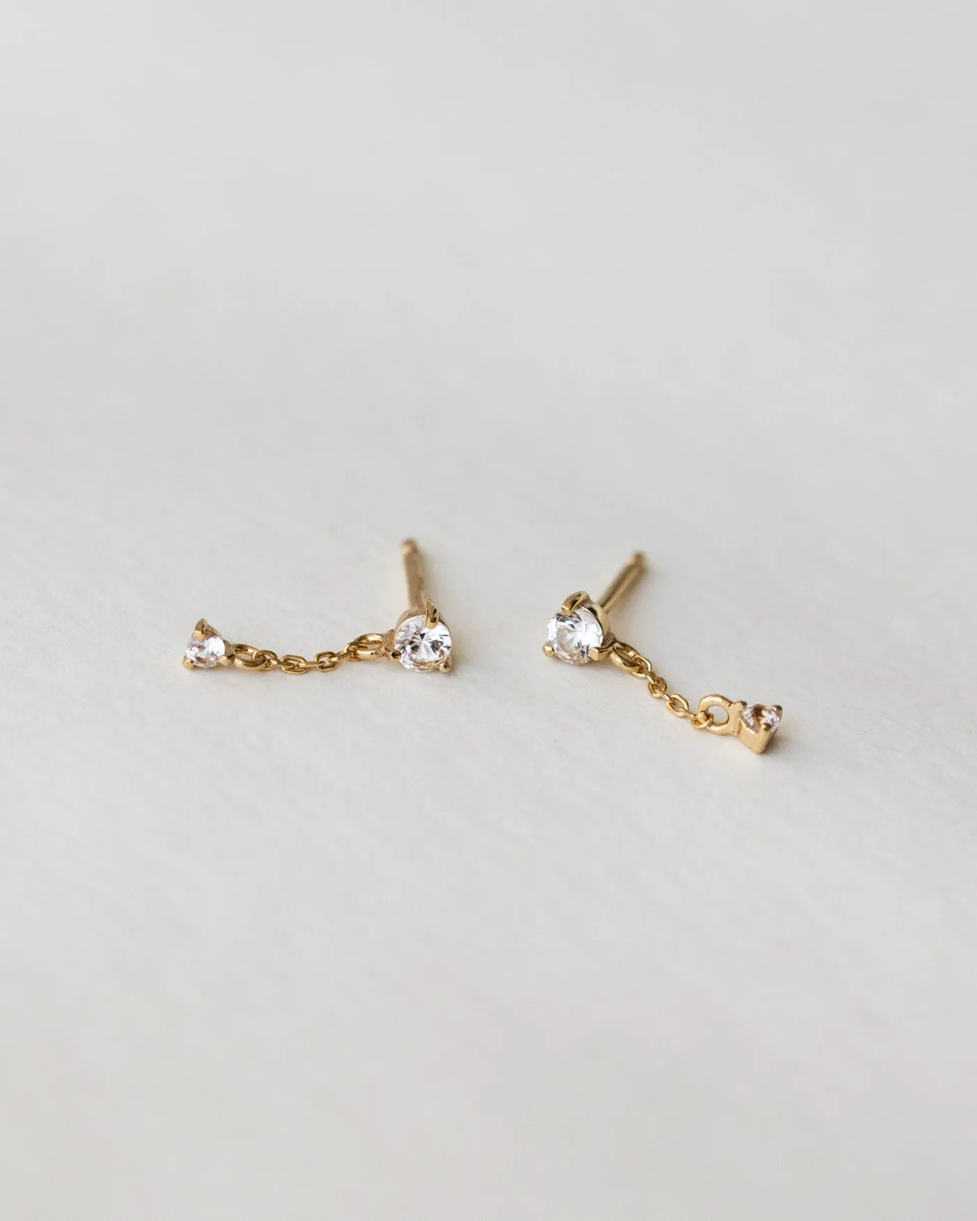 Starfall White Sapphire Earrings