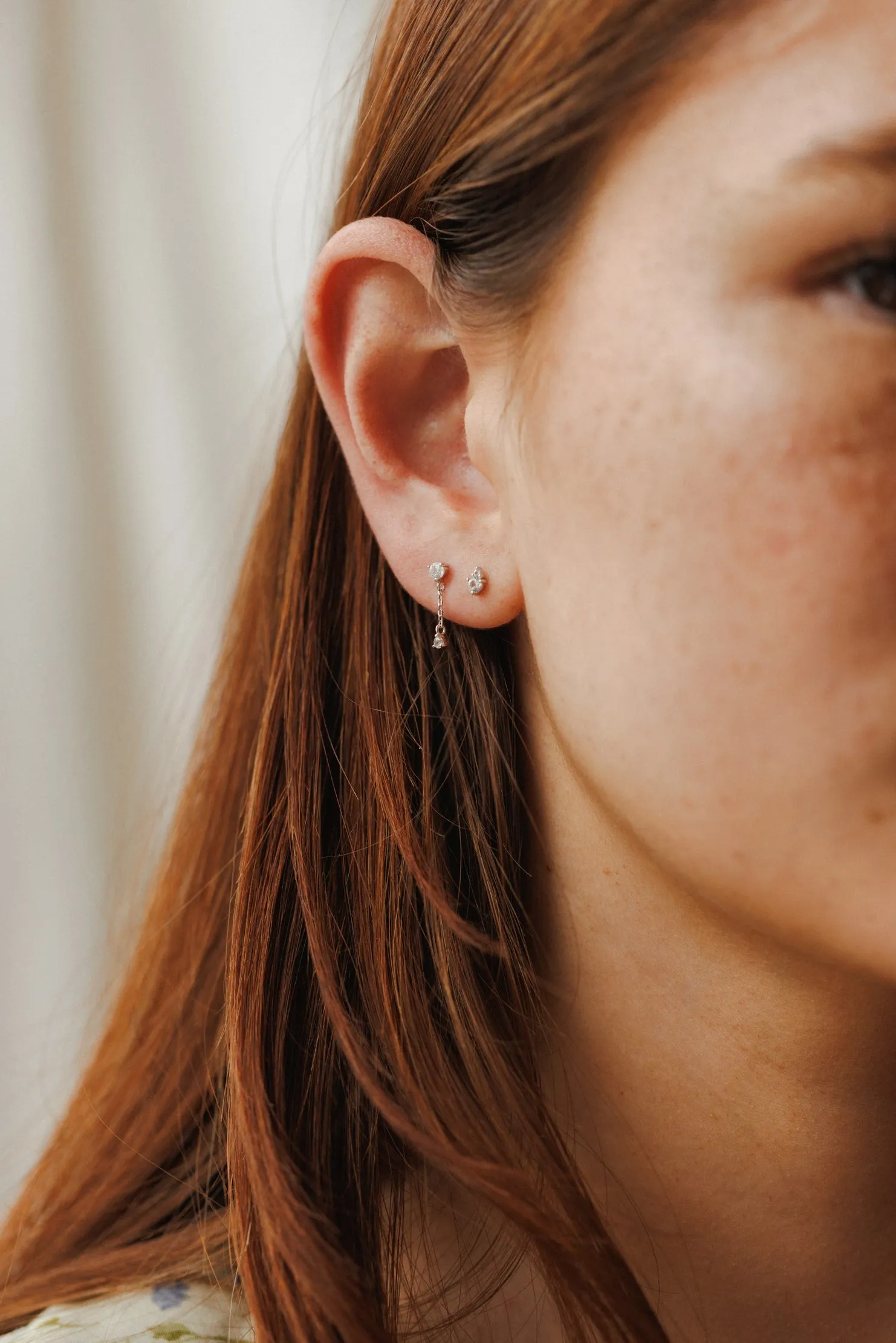 Starfall White Sapphire Earrings