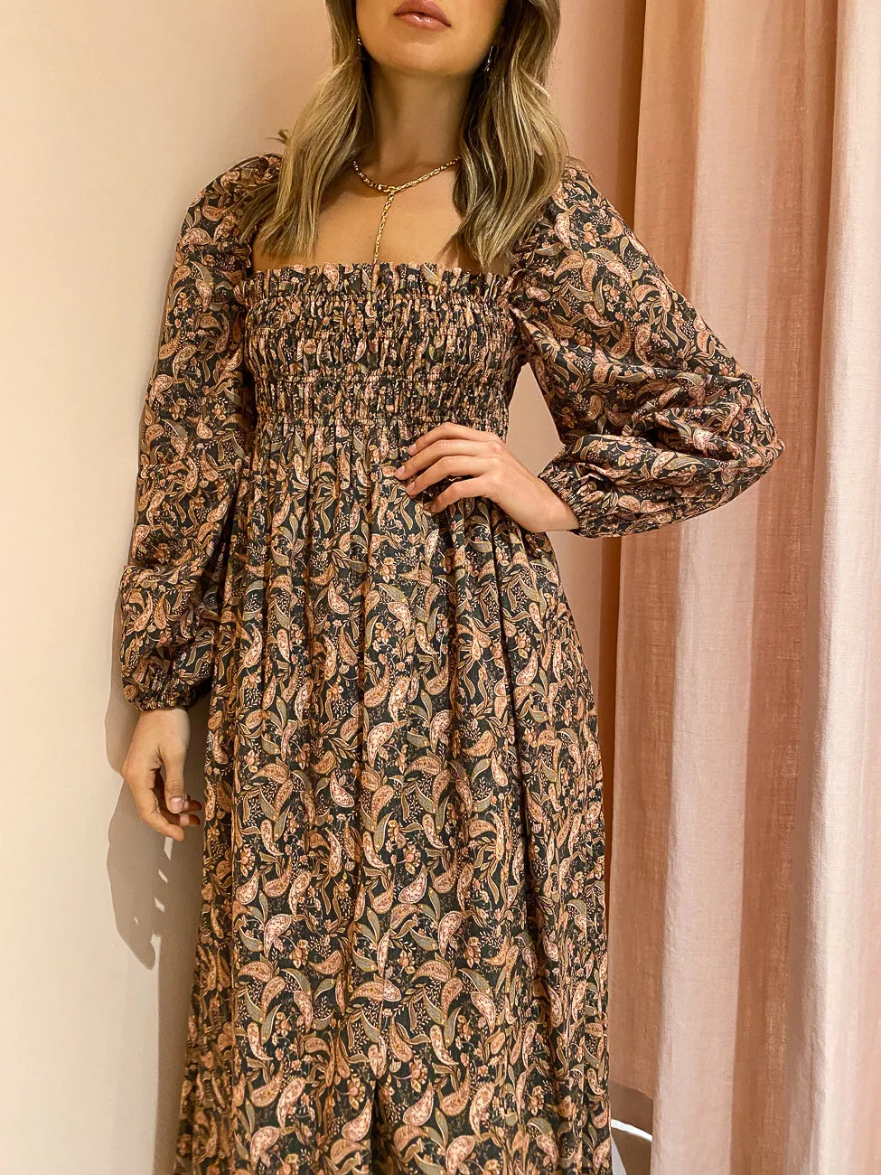 Steele Blair Dress in Brune Carnelian