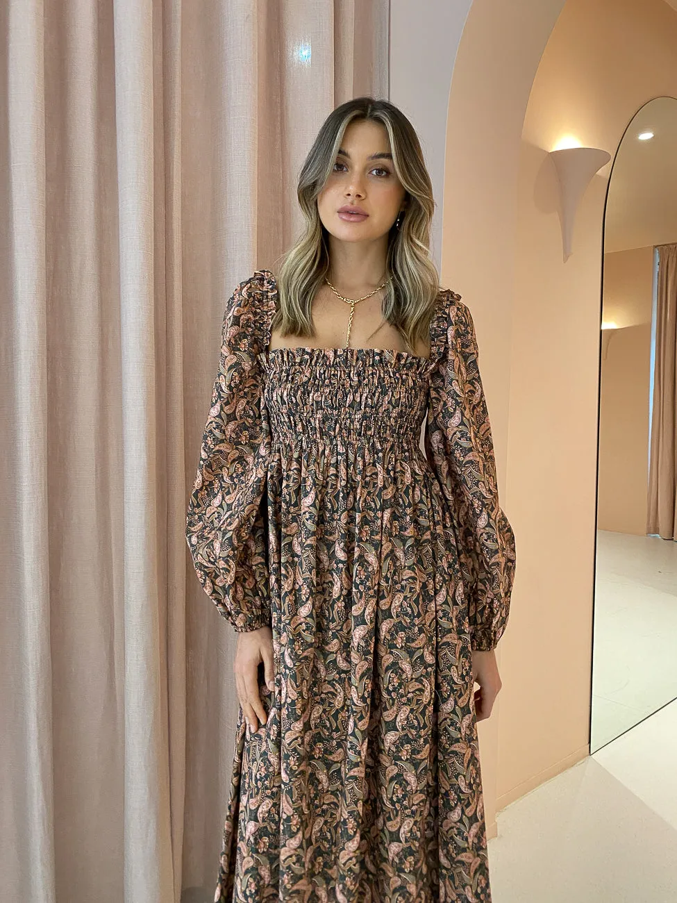 Steele Blair Dress in Brune Carnelian