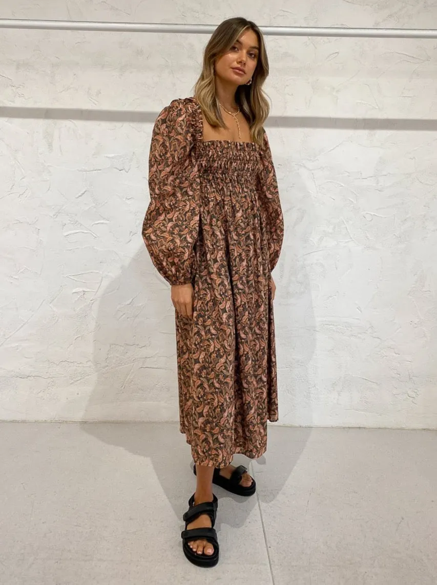 Steele Blair Dress in Brune Carnelian