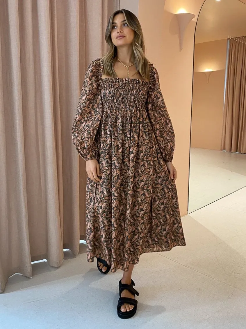 Steele Blair Dress in Brune Carnelian