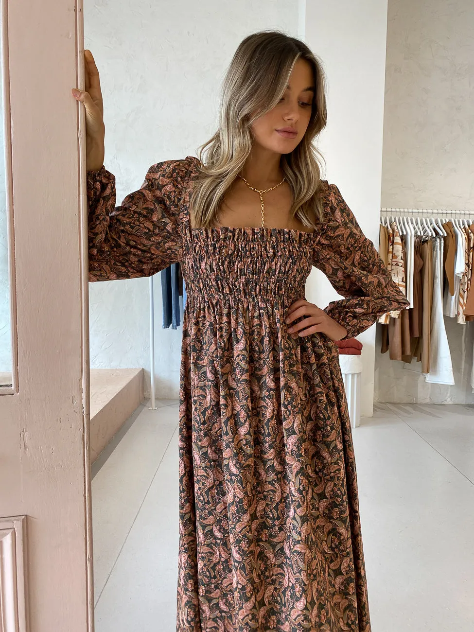 Steele Blair Dress in Brune Carnelian