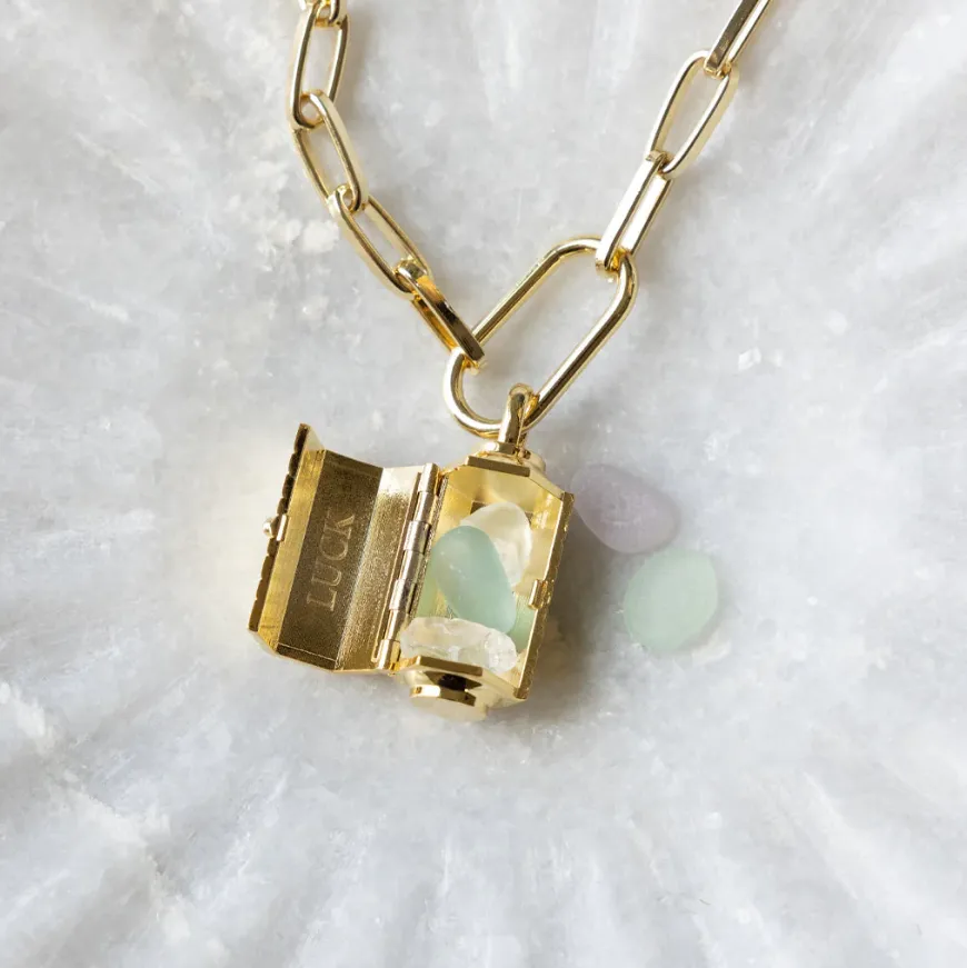 Stella Locket Necklace - Joy/Dalmatian/Silver