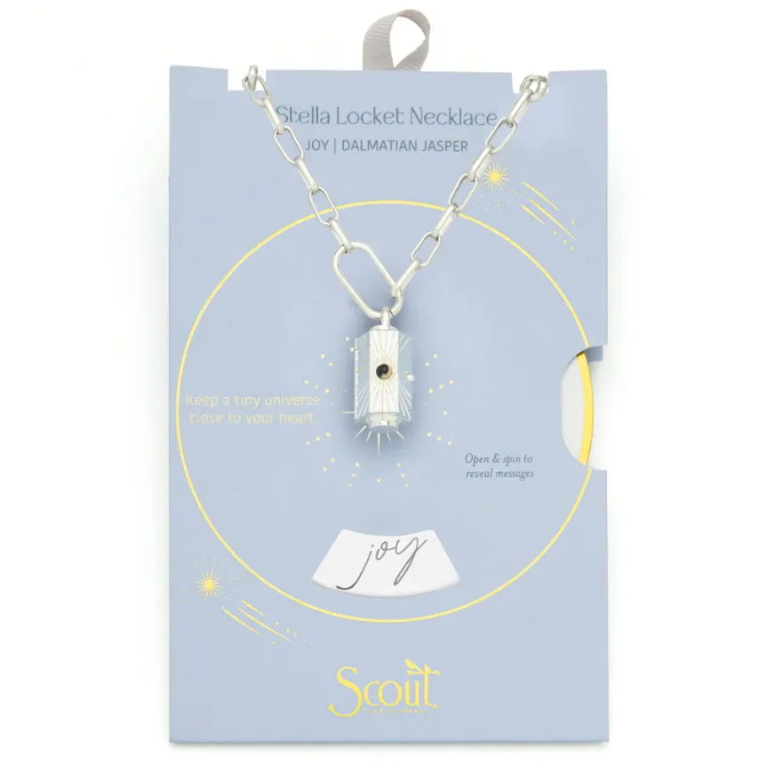 Stella Locket Necklace - Joy/Dalmatian/Silver