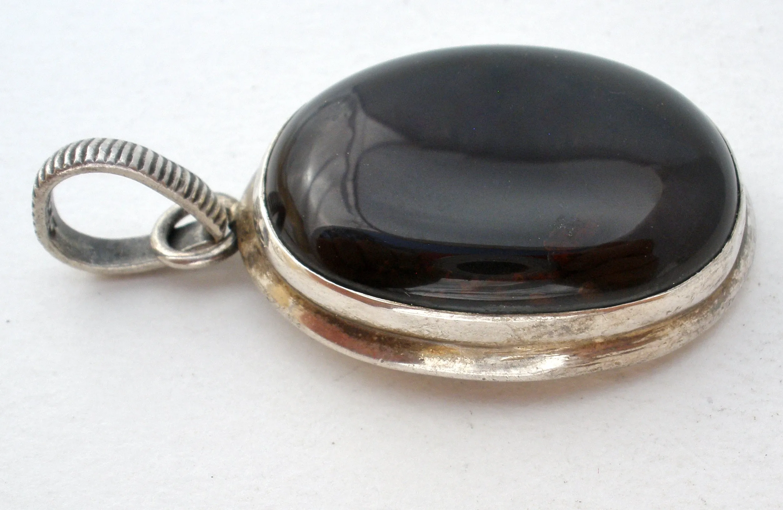 Sterling Silver Carnelian Pendant Vintage