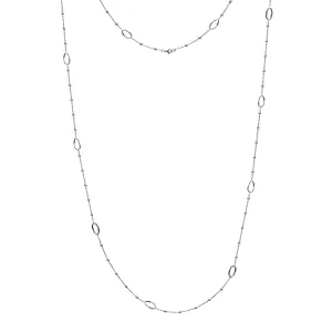 Sterling Silver Open Ovals Necklace