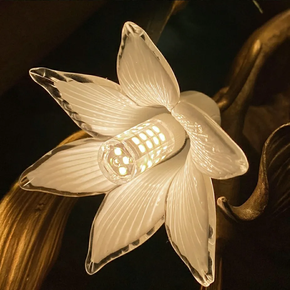 Stylish Colored Glaze Flower Crystal Chandelier Brass Tree Branch Ceiling Light For Living Room Hotel Hall
