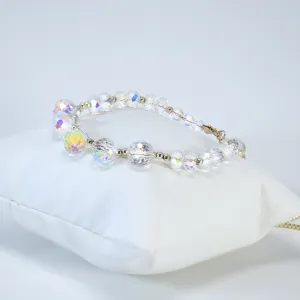 Swarovski AB Crystal Droplet Bracelet, Diamond Bracelet, Bridal Jewelry, Bridesmaid Gift, Statement Bracelet.