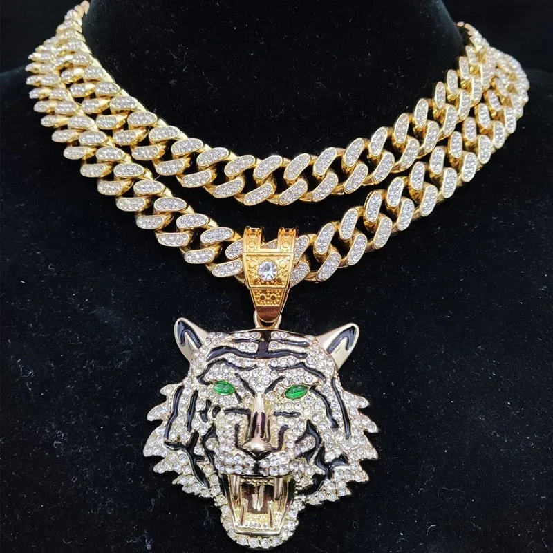 TEEK - Tiger Pendant Cuban Necklace