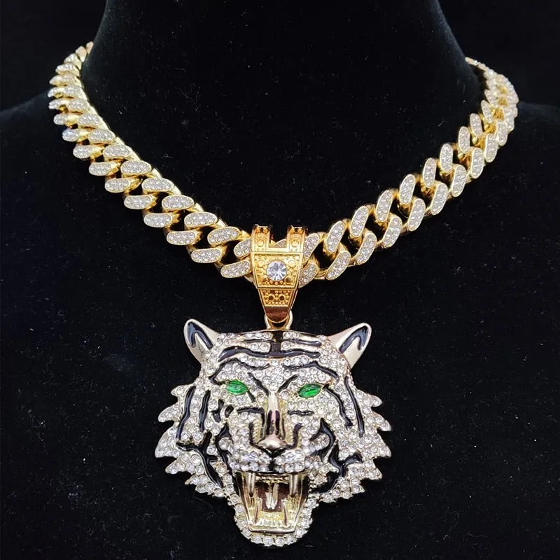 TEEK - Tiger Pendant Cuban Necklace