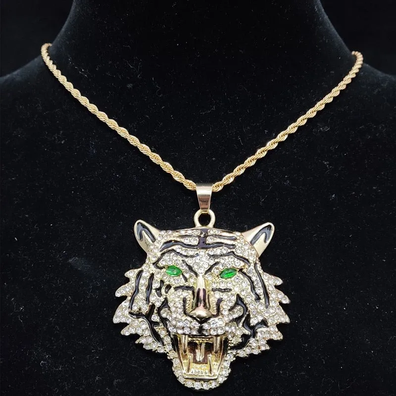 TEEK - Tiger Pendant Cuban Necklace