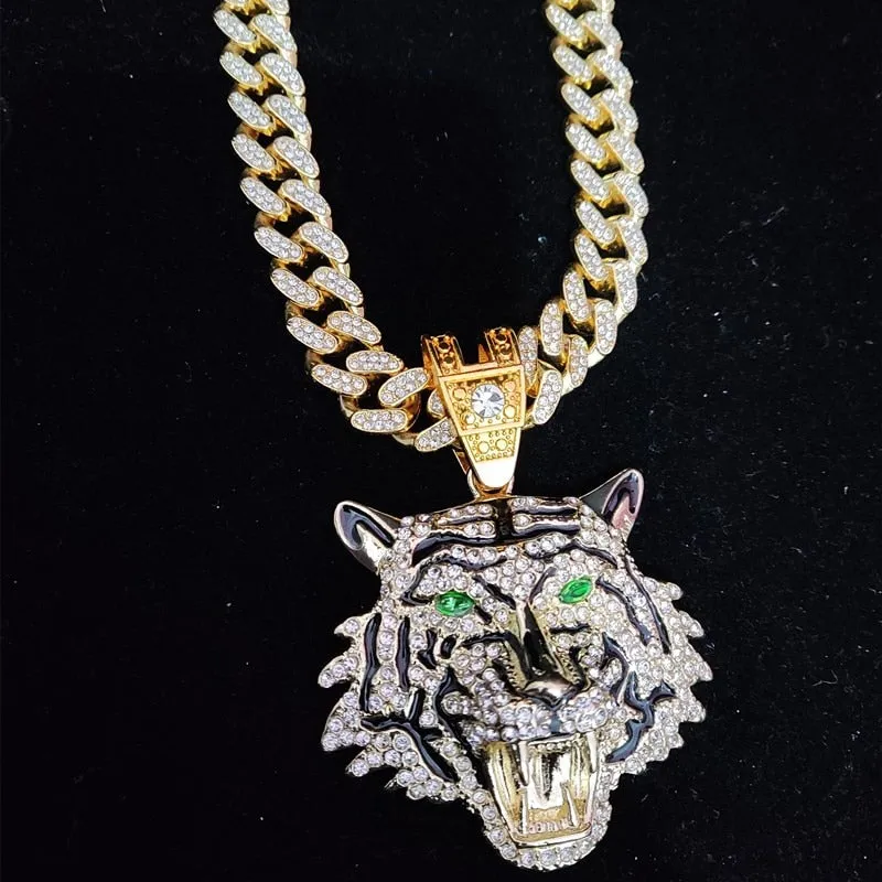 TEEK - Tiger Pendant Cuban Necklace