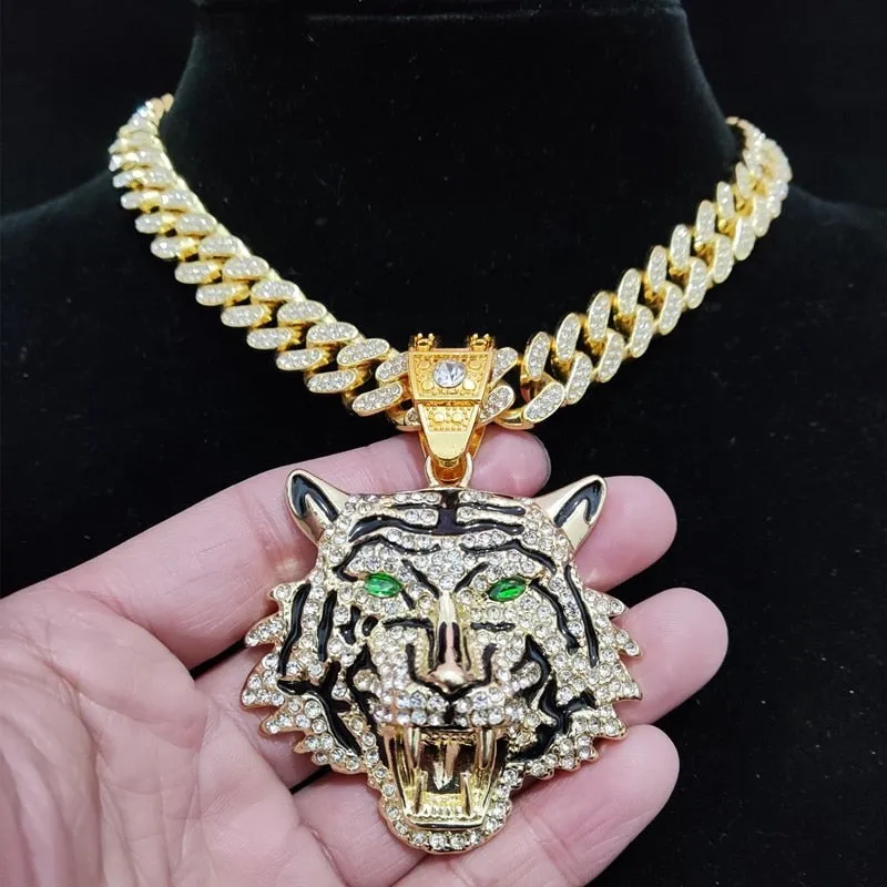 TEEK - Tiger Pendant Cuban Necklace