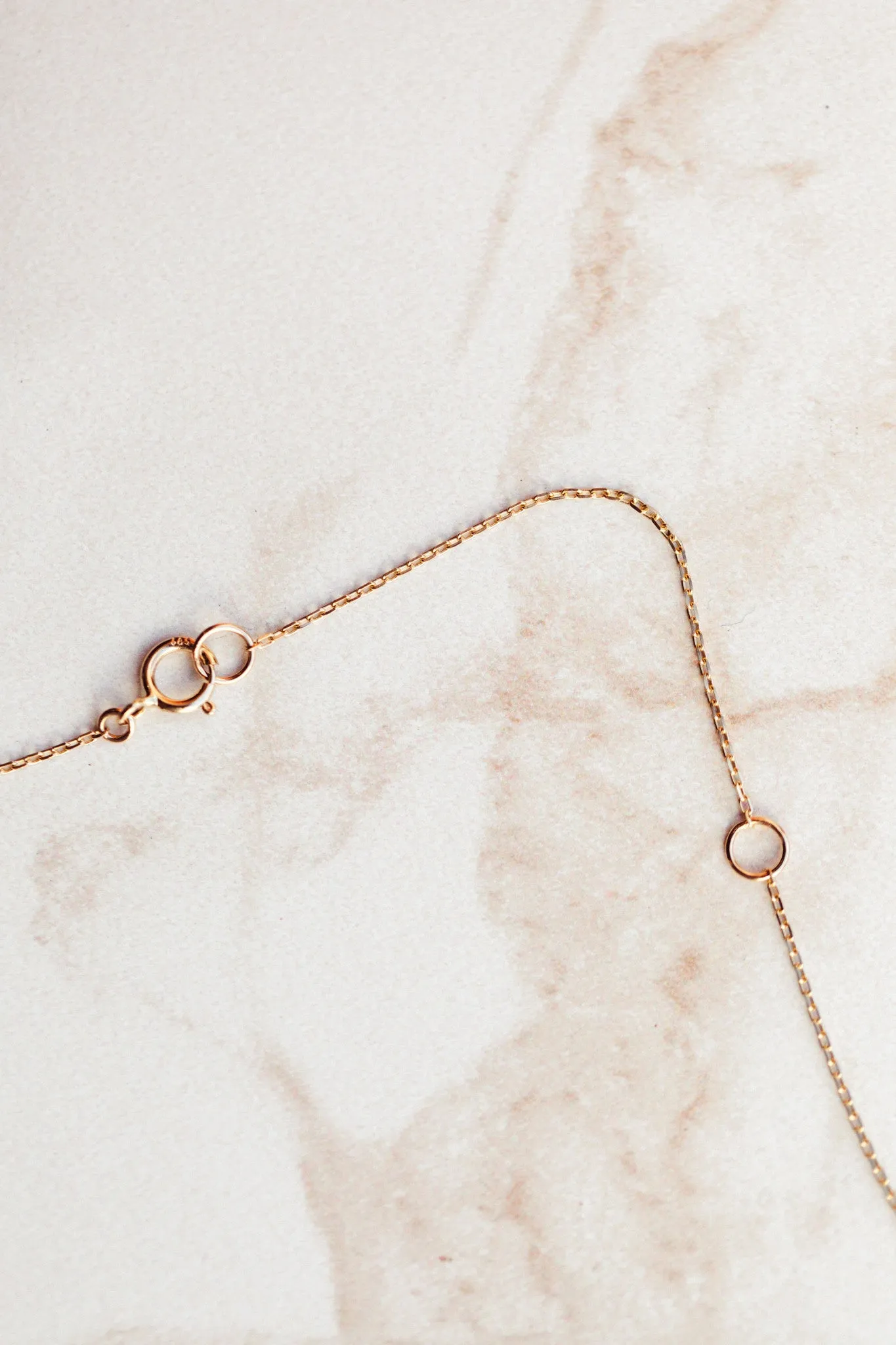 Tiny Hexagon Moonstone Necklace