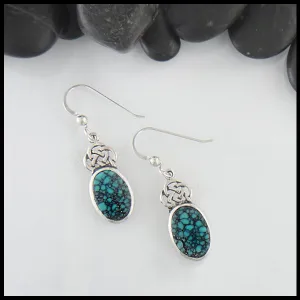Turquoise Josephine's Knot Drop Earrings