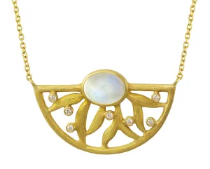 Vines Half Circle Pendant Necklace by Laurie Kaiser