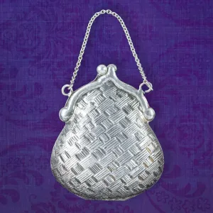 Vintage Coin Purse Pendant Locket Sterling Silver