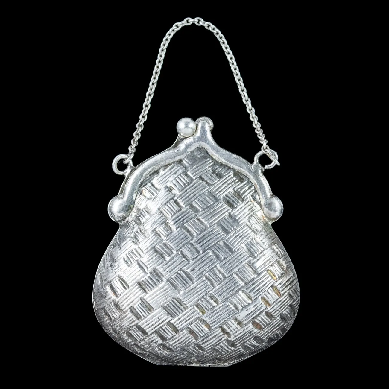 Vintage Coin Purse Pendant Locket Sterling Silver