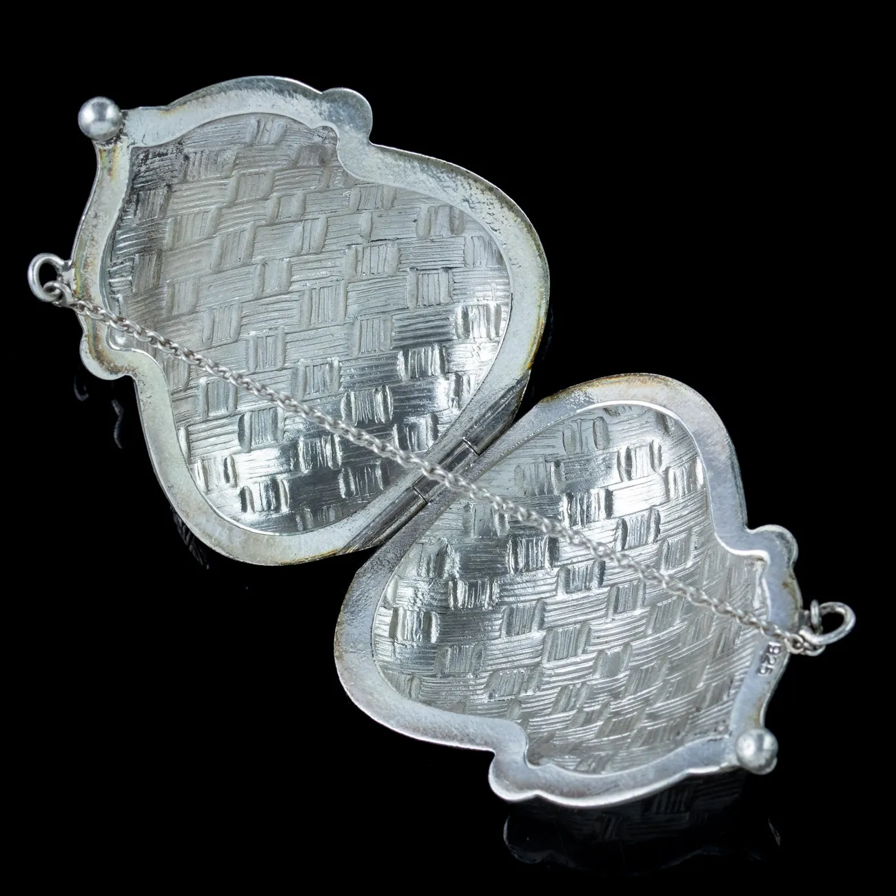 Vintage Coin Purse Pendant Locket Sterling Silver