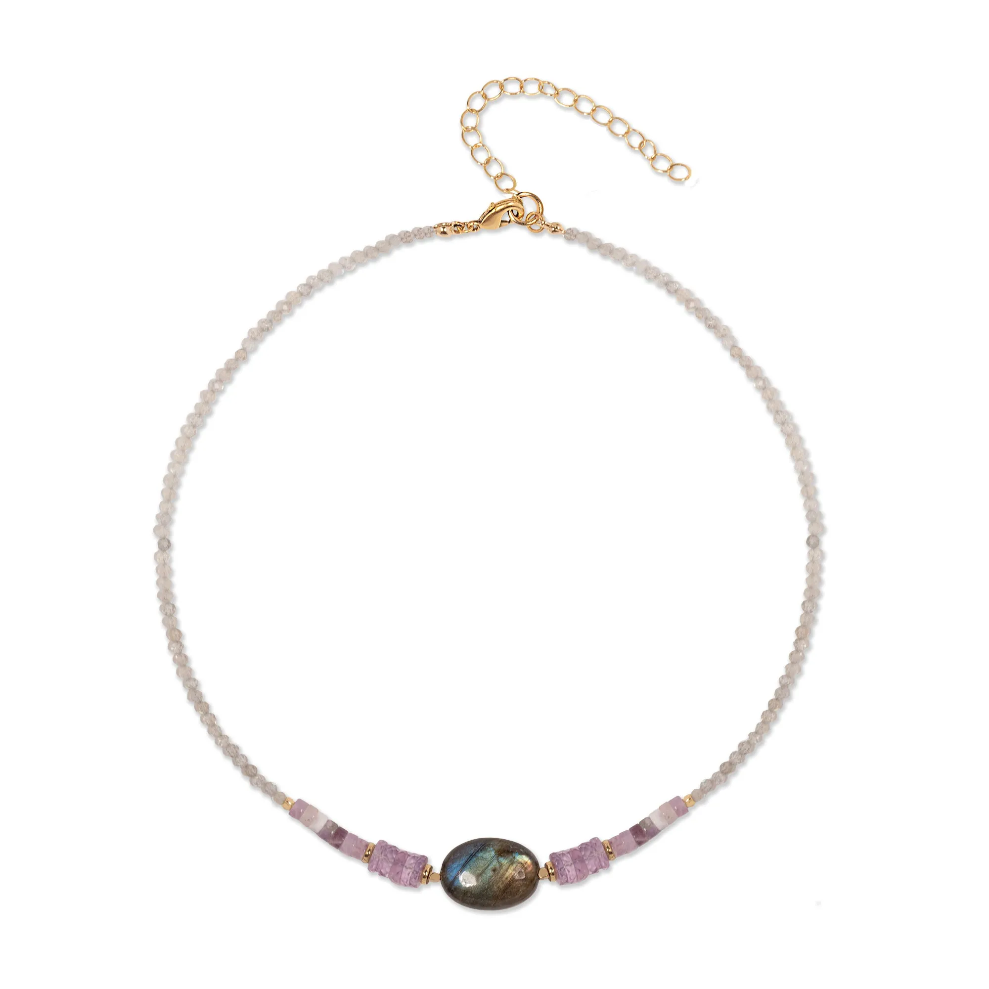 Violet Beaded Necklace