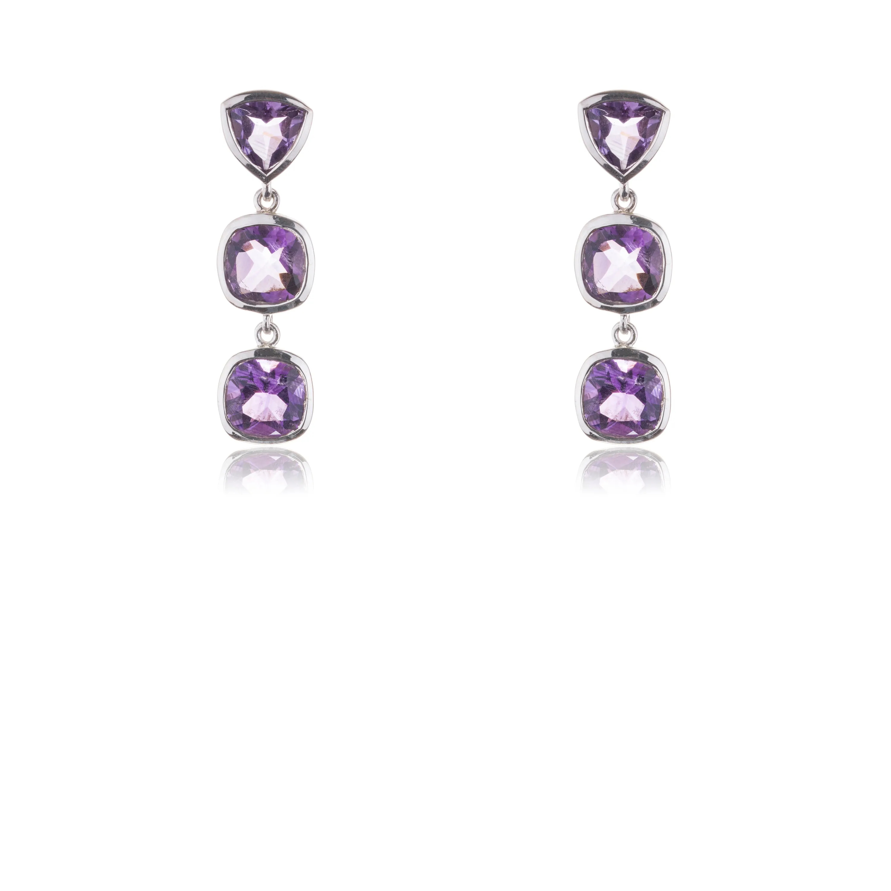 Viviana Amethyst Earrings in Sterling Silver