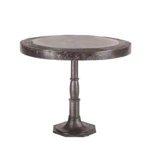 Welles Round Industrial Steampunk Bistro Table