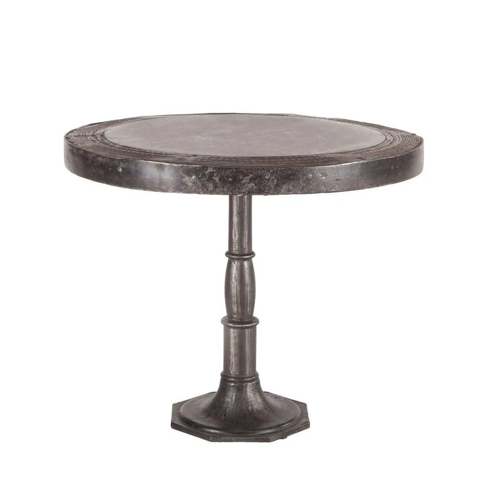 Welles Round Industrial Steampunk Bistro Table